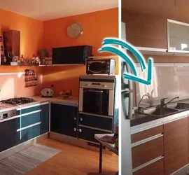 Rinnovamento cucina con pellicole adesive, trasformazione superfici moderne Rinnovamento cucina con pellicole adesive, trasformazione superfici moderne