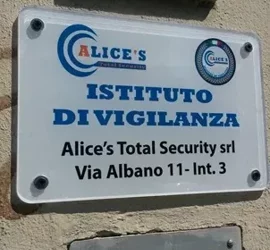 Insegna Istituto di Vigilanza di Alice's Total Security