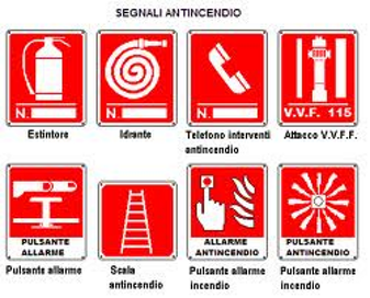 segnali antincendio