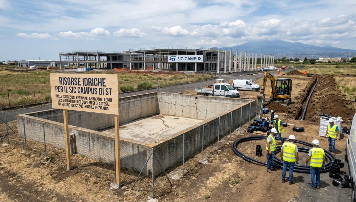 Acqua per il SiC Campus di ST, dopo mesi arrivano 7,2 milioni dalla Regione