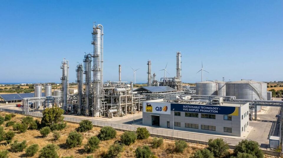 Priolo, la bioraffineria apre a Q8: joint venture con Eni per HVO (diesel) e SAF (biojet)