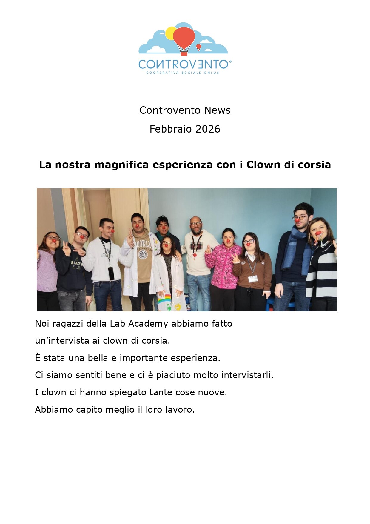 Lab Academy racconta la clown terapia