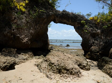Arco scoglio sul mare da cui ho fatto il disegno.