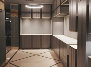 Area self-service raffinata per sala breakfast hotel
