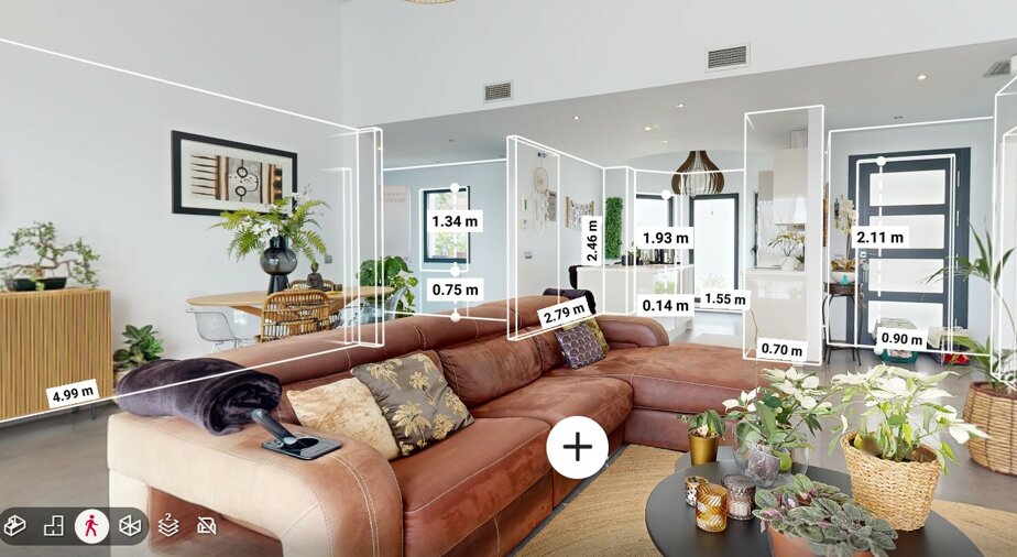 Tour virtual 360 de vivienda con mediciones para marketing de propiedades mediante :contentReference[oaicite:0]{index=0}