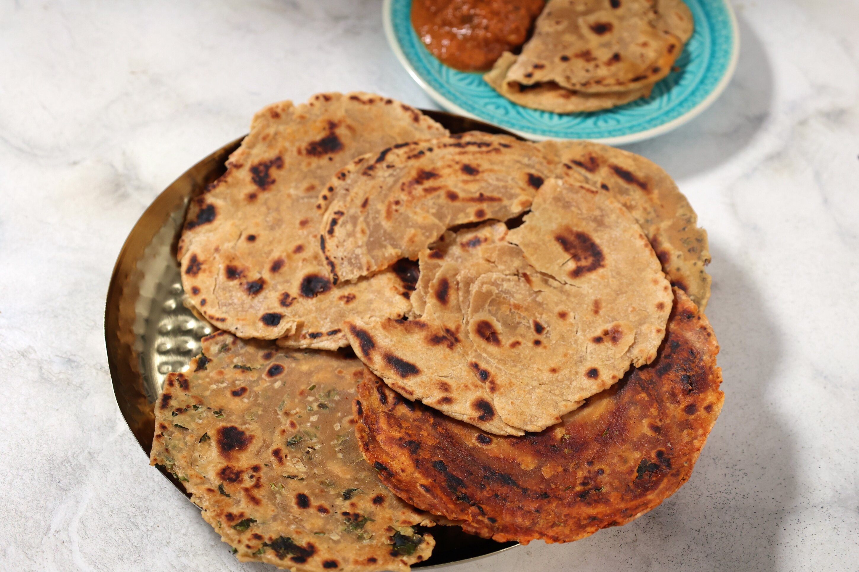 Lachha Paratha - gewickeltes Fladenbrot