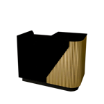 banco-angolo-curvo-cannete-oro-e-nero-cm120