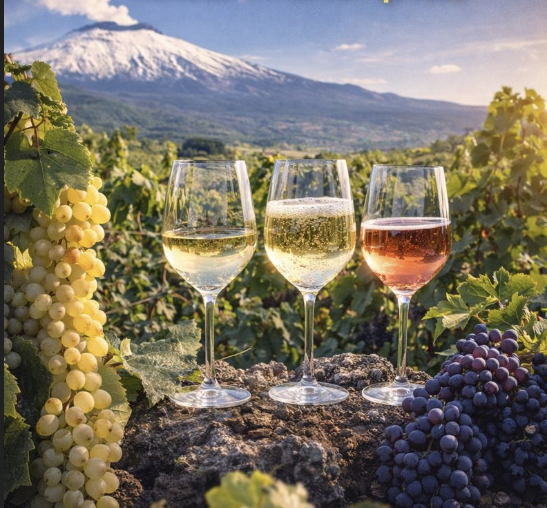 DOC Etna, il vulcano del vino cresce ancora: +6,27% nel 2025. Trainano Bianco e spumanti, Rosato in forte ripresa