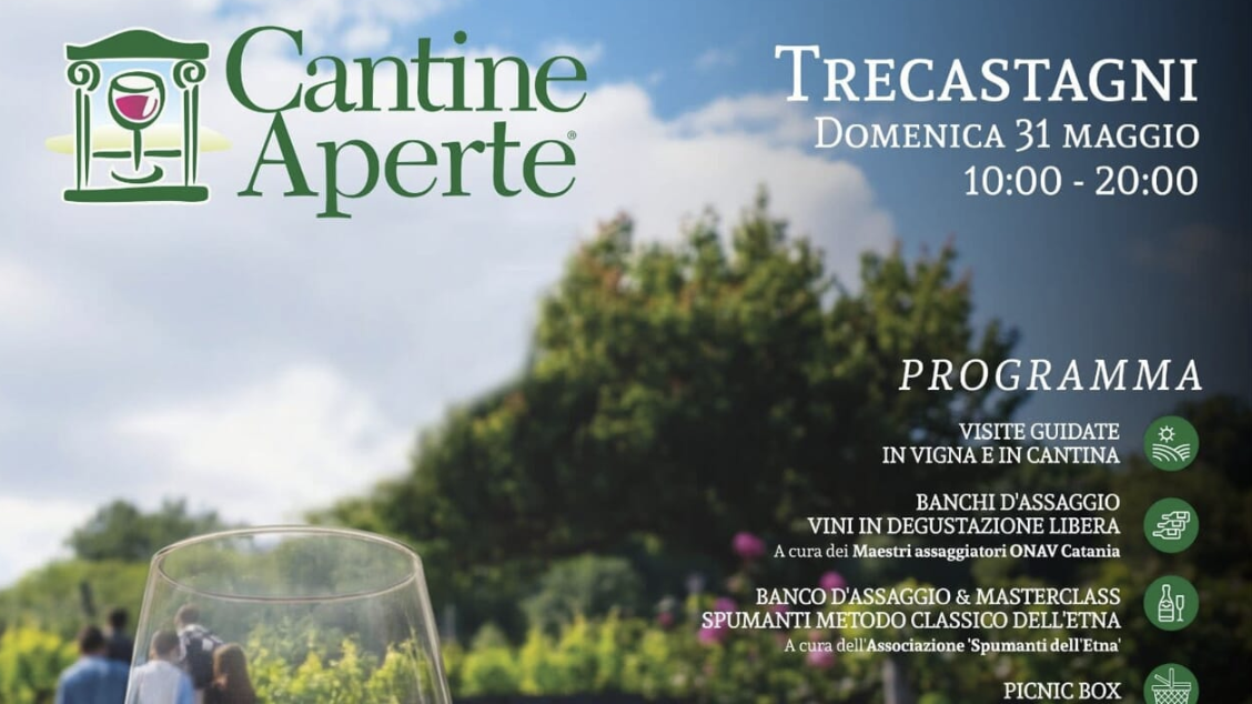 Cantine Aperte 2026: oggi Tenute Nicosia apre le porte dell’Etna tra vino, sostenibilità e sapori del territorio