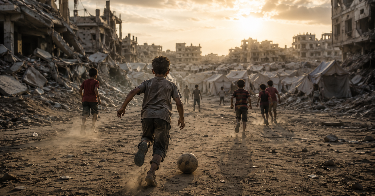 I Mondiali invisibili: A Gaza i bimbi giocano a calcio nel fango e nell'indifferenza generale I Mondiali invisibili: A Gaza i bimbi giocano a calcio nel fango e nell'indifferenza generale