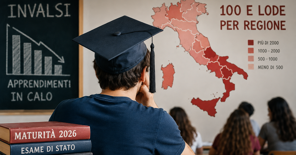 Maturità 2026: quasi tutti promossi e pioggia di lodi al Sud. Ma cosa misura il voto? Maturità 2026: quasi tutti promossi e pioggia di lodi al Sud. Ma cosa misura il voto?