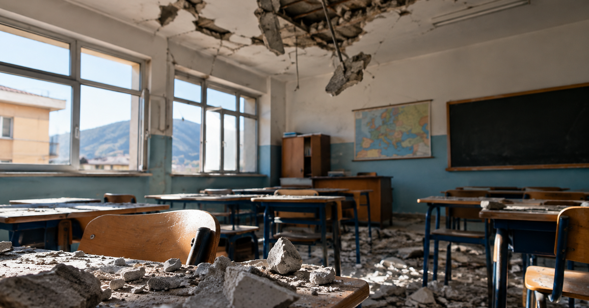 60 anni di scuola, ma non di investimenti: 68 crolli negli edifici scolastici registrati lo scorso anno