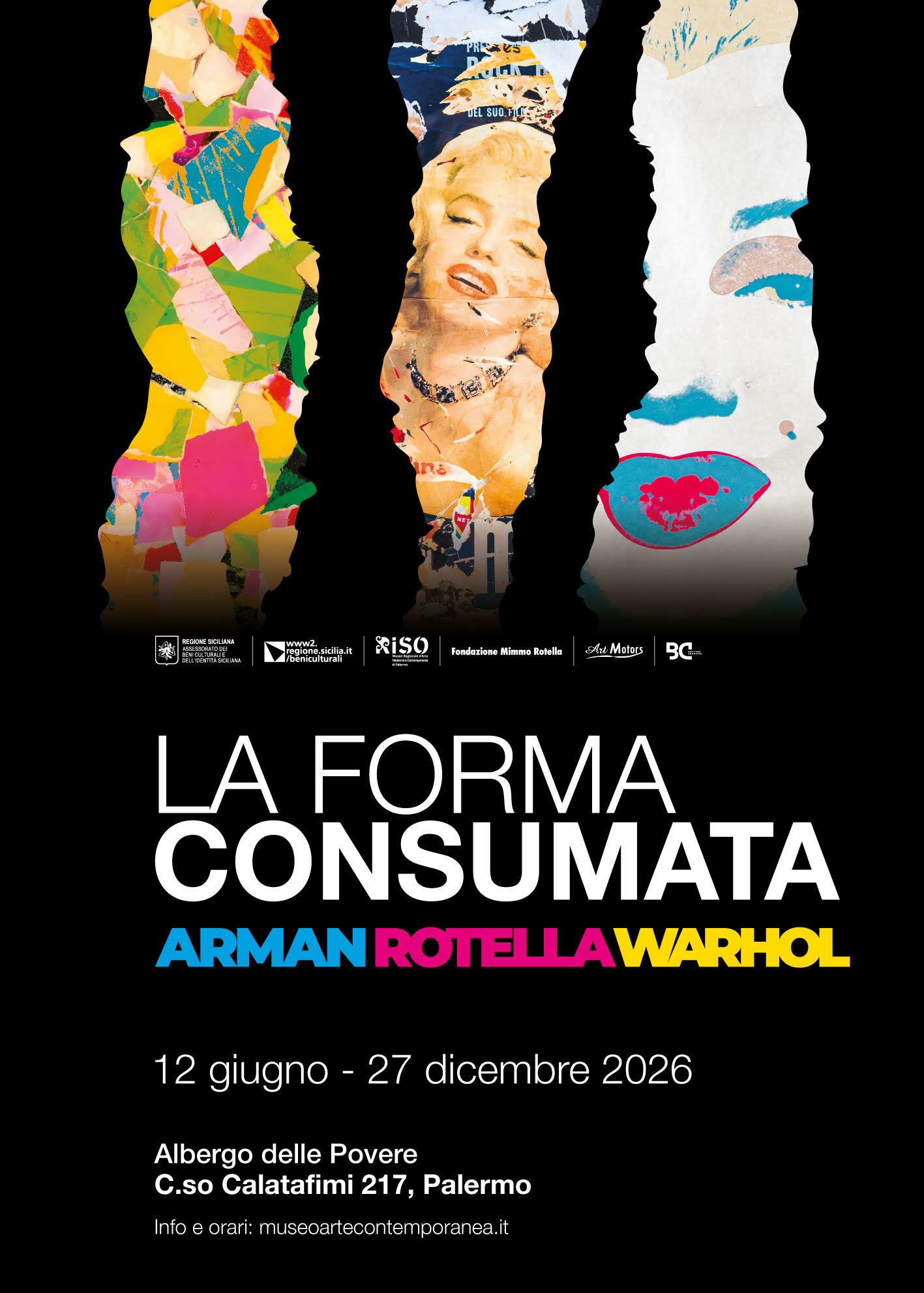 Arman, Wharol e Rotella. A Palermo