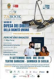 PERCHÈ ERO UN RAGAZZO. il Premio Zabook 2026 a Sambuca di Sicilia