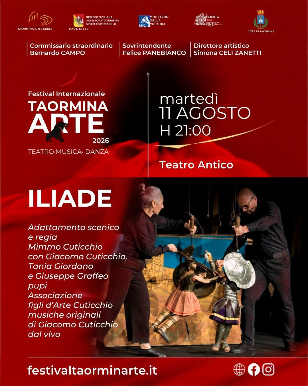 L' Iliade di Mimmo Cuticchio. A Taormina