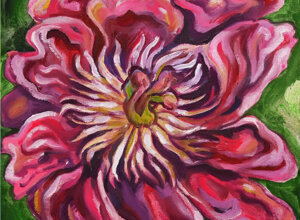 eyJlbiI6IlZpdmlkIGZsb3dlciBwYWludGluZyBieSBWYWxlbnRpbmUgQWxtYSwgTW9udHLpYWwgY29udGVtcG9yYXJ5IGFydGlzdCwgY29sb3JmdWwgZmxvcmFsIGFydHdvcmsuIn0=