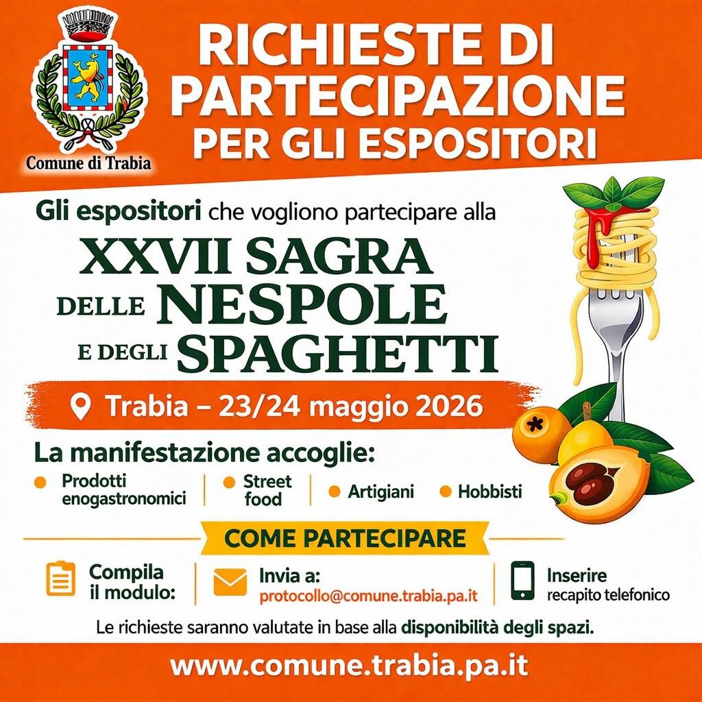 XXVII Sagra delle Nespole e degli Spaghetti - Richiesta partecipazione espositori