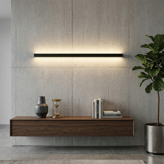 applique lineare moderna luce sopra sotto biemissione 