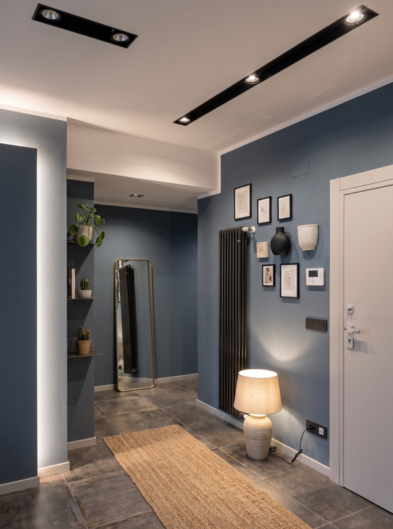 incasso led a scomparsa totale con spot cardanici orientabili 