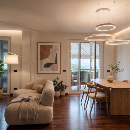sospensione tre cerchi led