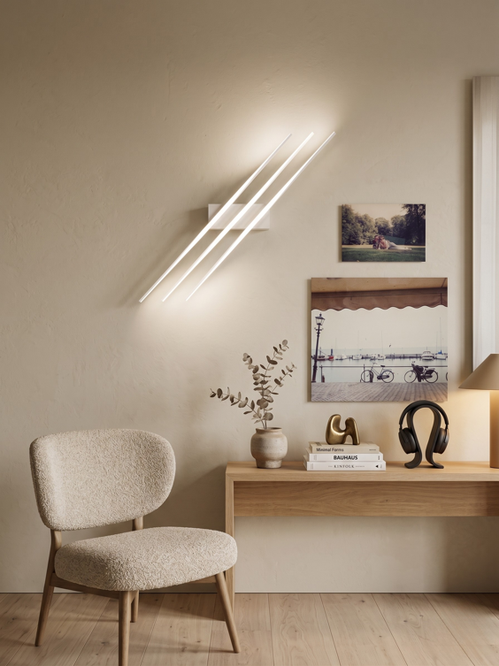 applique plafoniera moderna steli led contorsione movimento 
