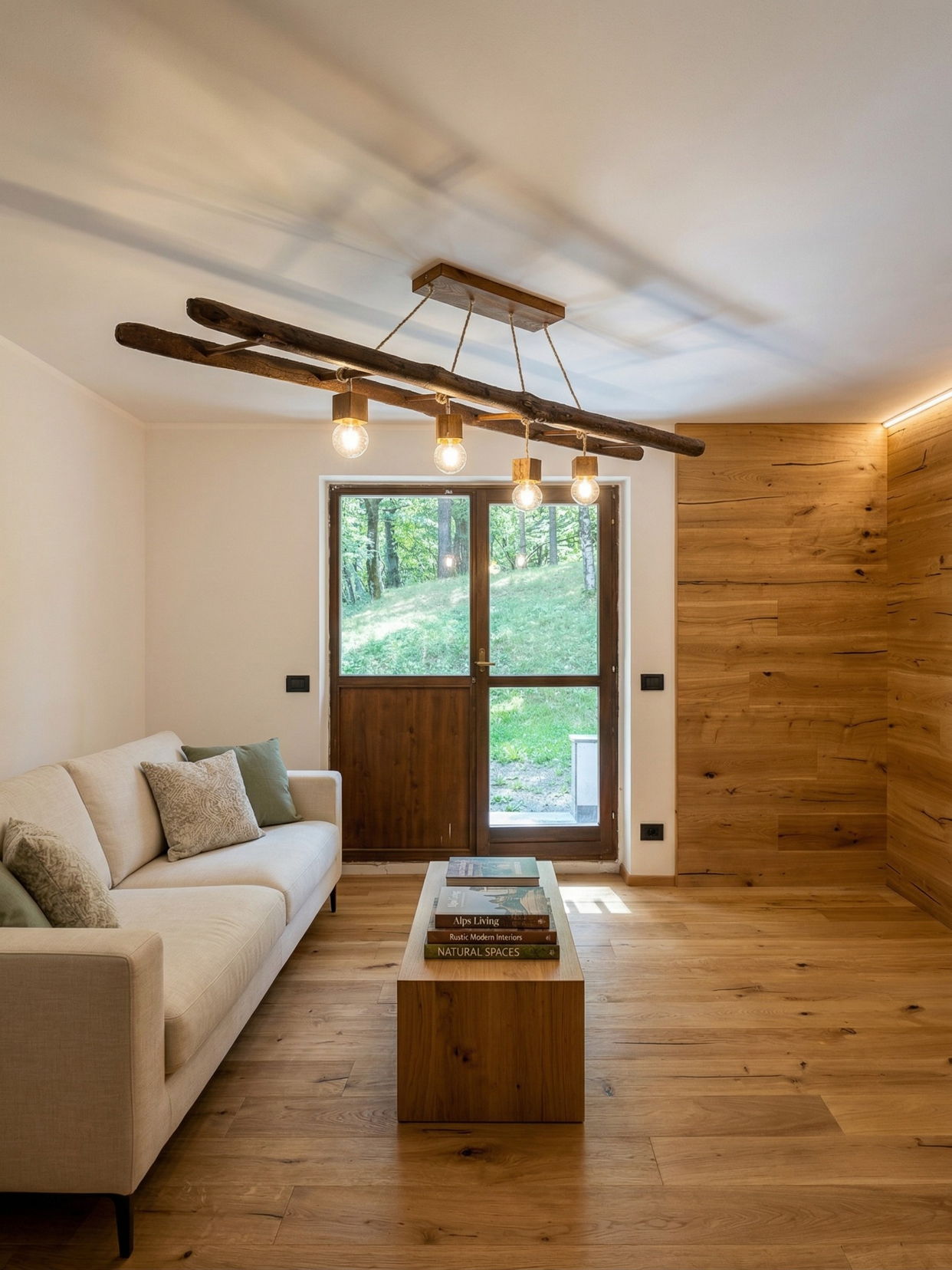luce realizzata con scala vero acciaio corten fai da te
