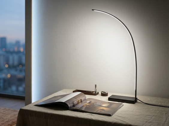 lampada da tavolo per scrivania arco led moderna touch 