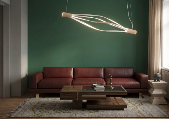 sospensione led integrato linee led contorsione led tondi sospensione moderna