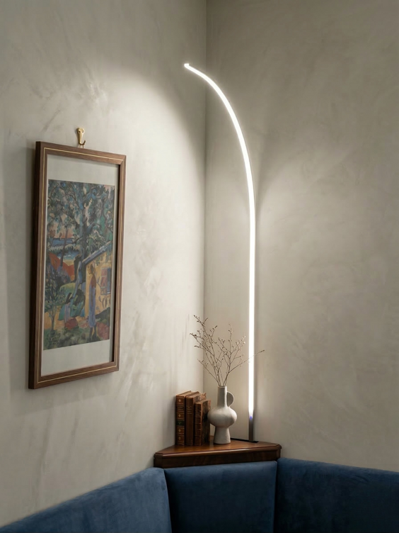 applique moderna led ad arco design mimimalista