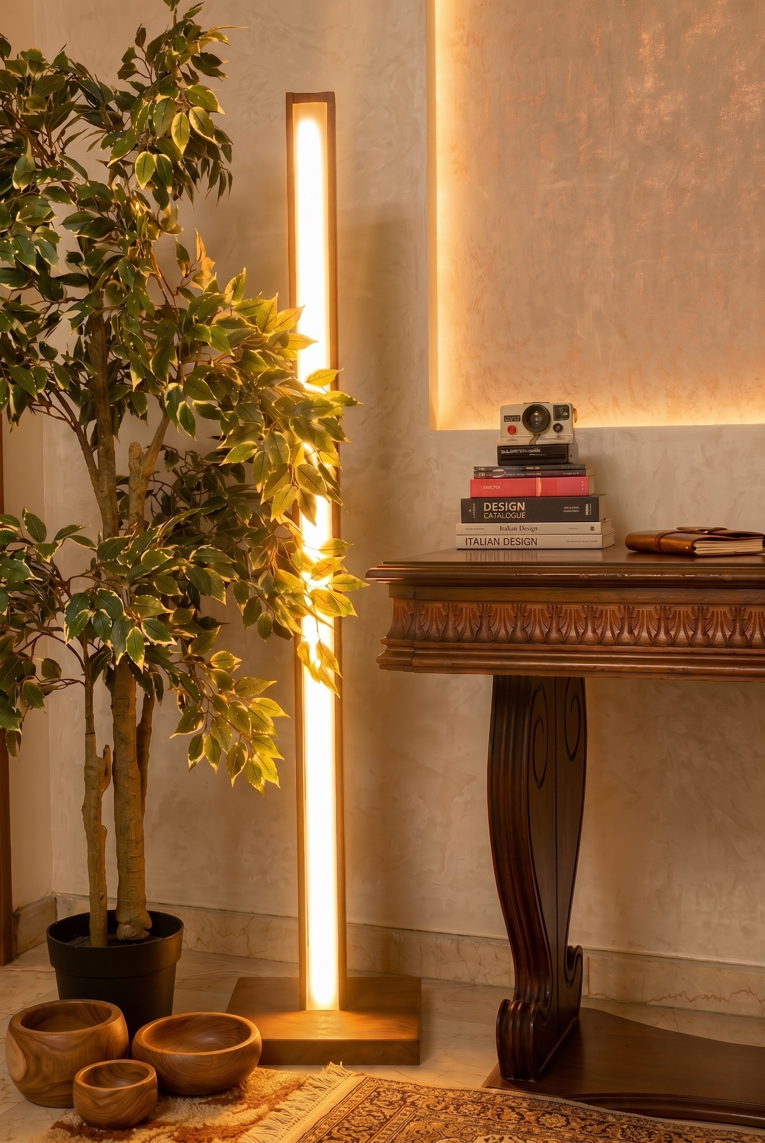 vero acciaio corten piantana led 