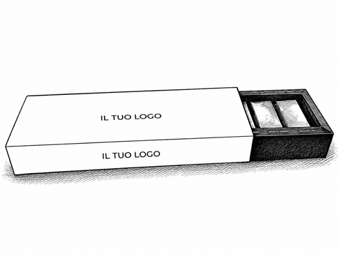schizzo astuccio lingotti