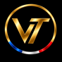 logo monogramme via tourismo doré aux couleurs françaises