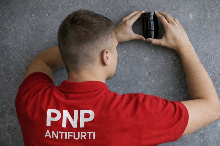 tecnico pnp antifurti in fase di installazione