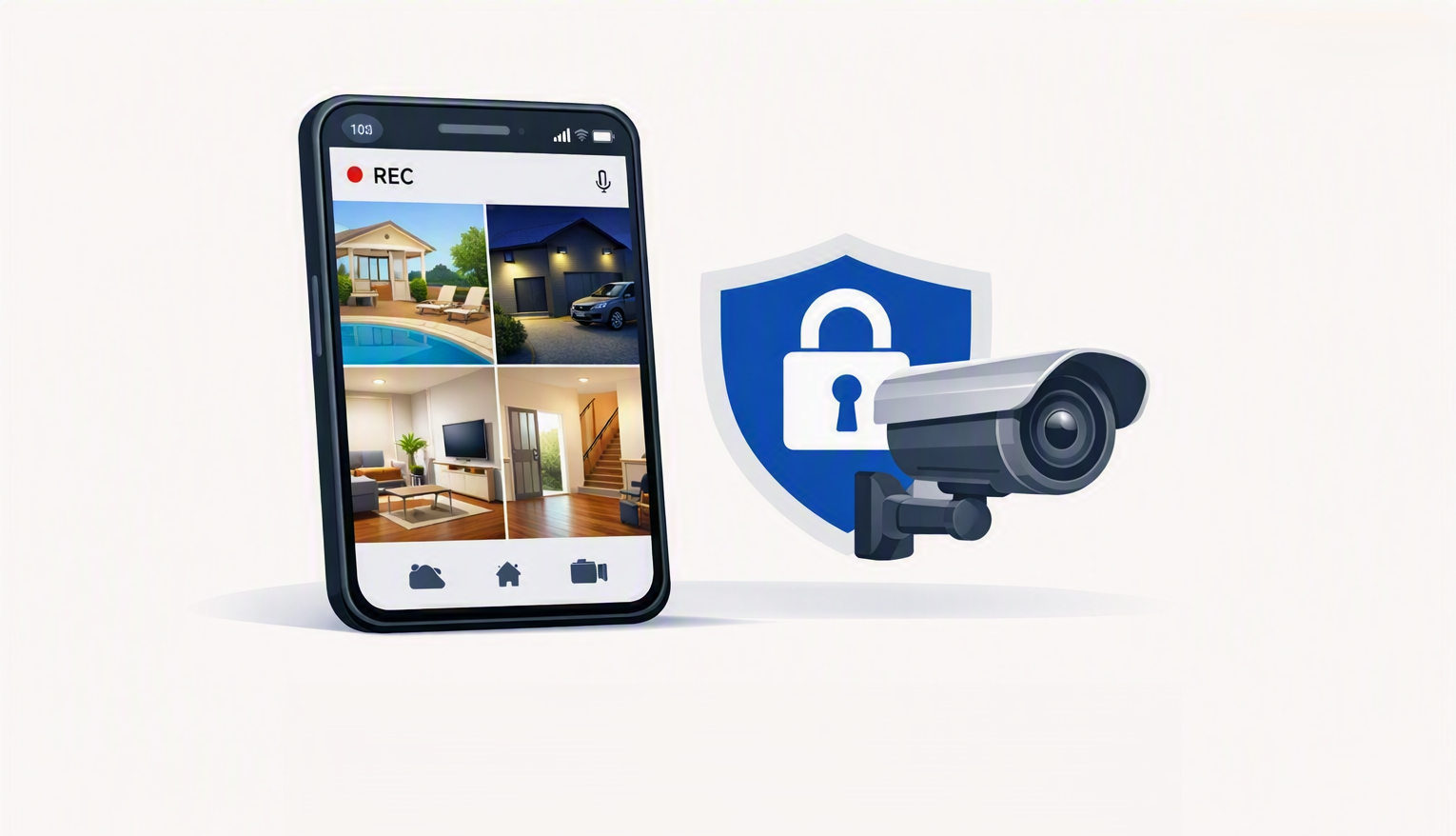 Monitoraggio videosorveglianza da smartphone con telecamere di sicurezza e protezione antifurto