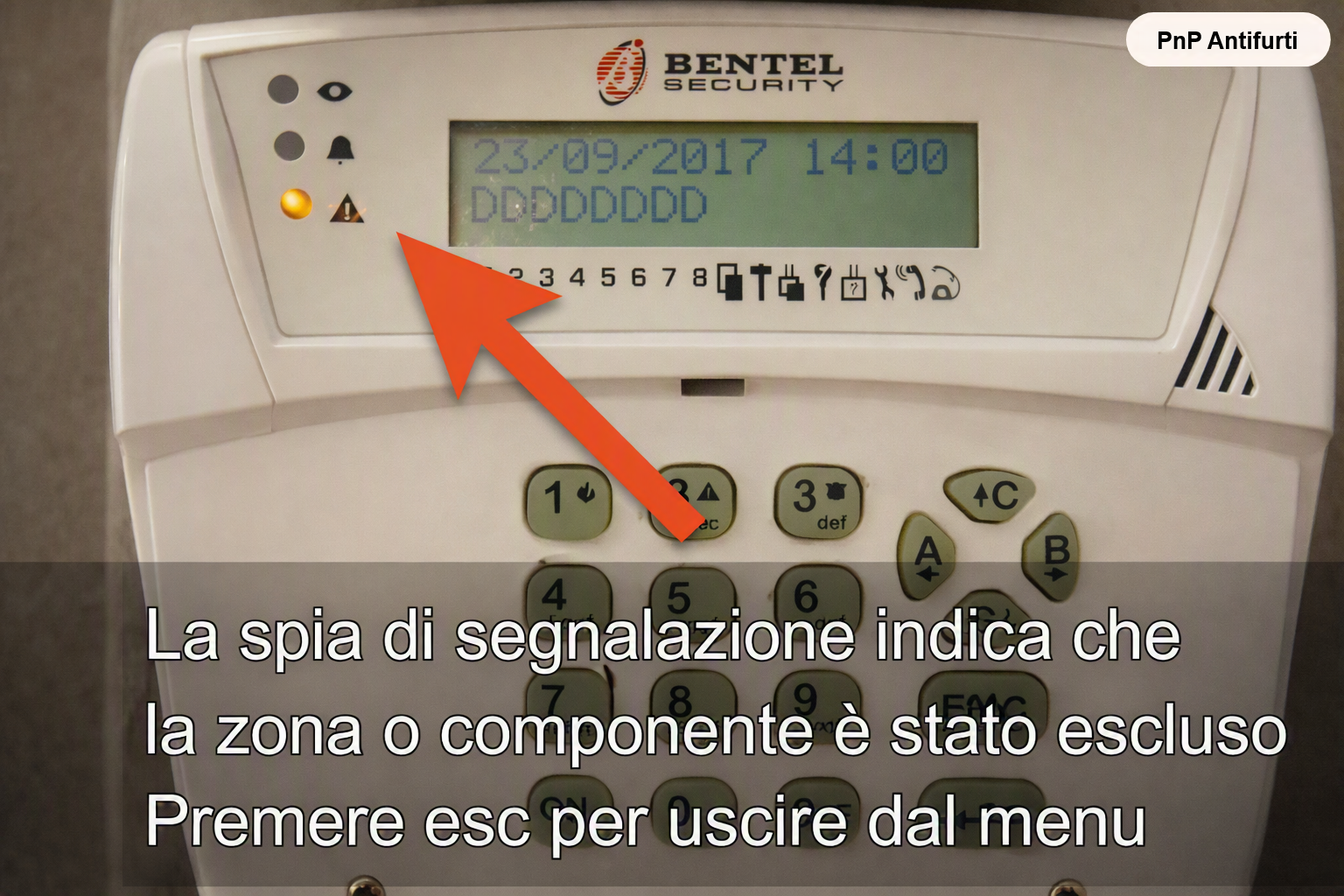 Come escludere / includere zone e componenti antifurto Kyo Bentel
