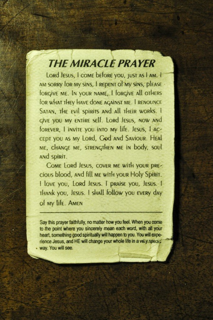 La preghiera nel portafoglio