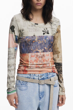 desigual-t-shirt-donna-beige
