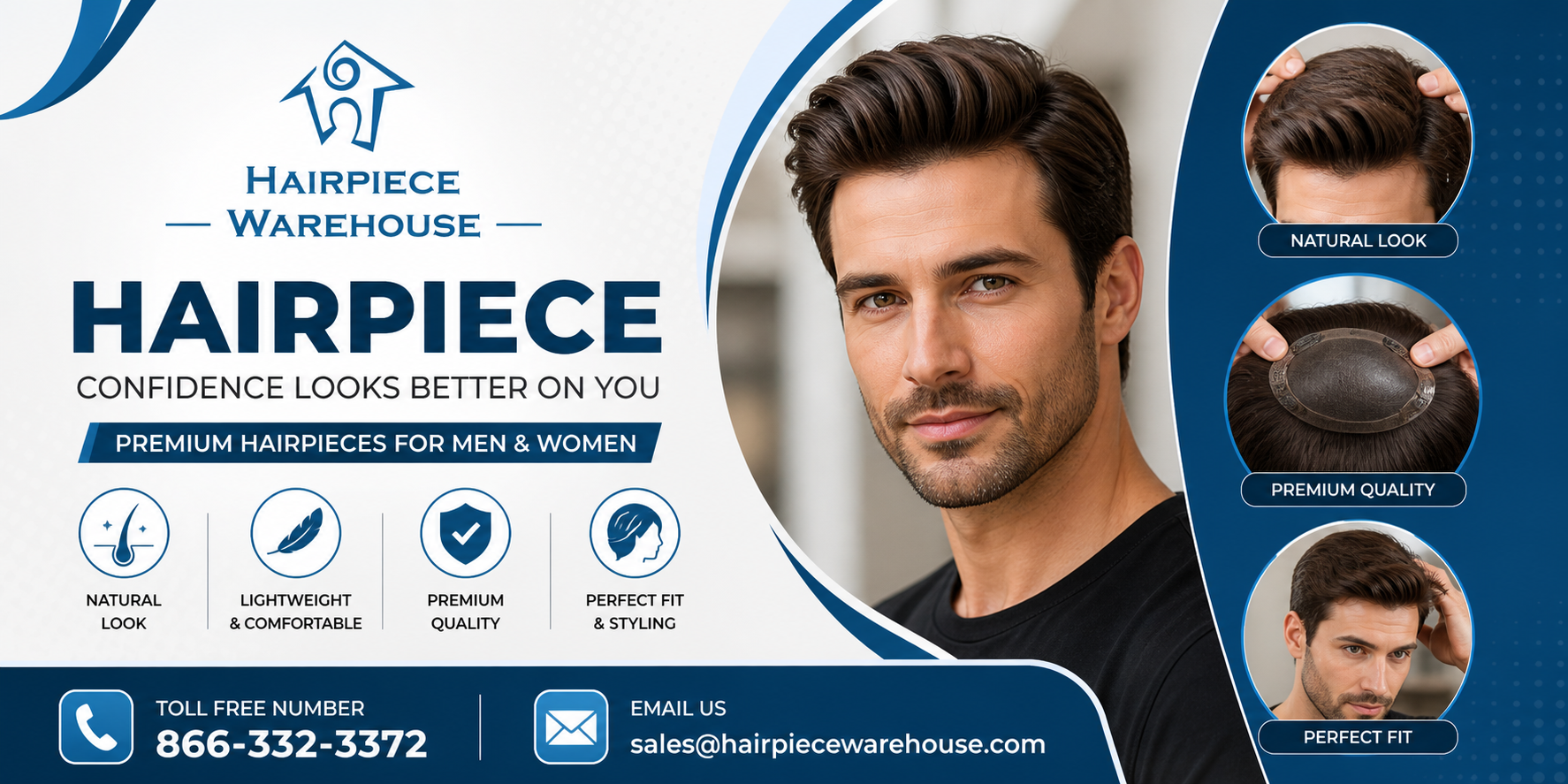 A High-Quality Mens Hair Pieces- Highly durable, soft to the touch