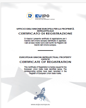certificato registrazione marchio studio legale ghidoni