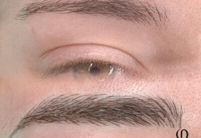sopracciglie microblading dopo il trucco permanente