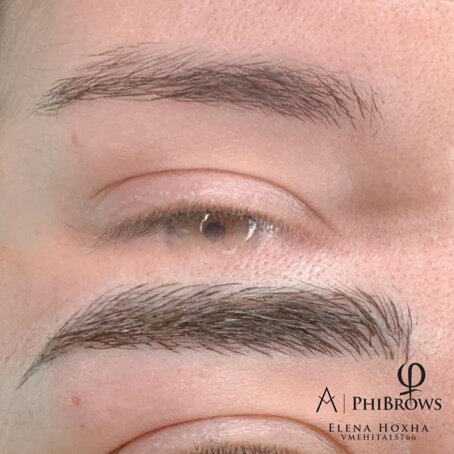 Sopracciglia dopo il trattamento micro blading