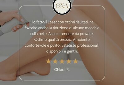 recensione a cinque stelle dell'estetista Oxa di Cuneo