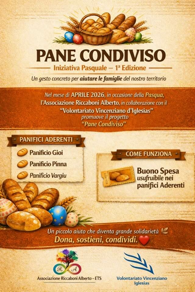 Pane Condiviso: al via la prima edizione del progetto solidale a Iglesias