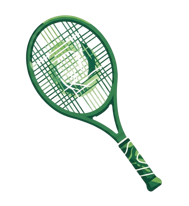 illustration raquette vert