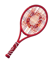 illustration raquette rouge