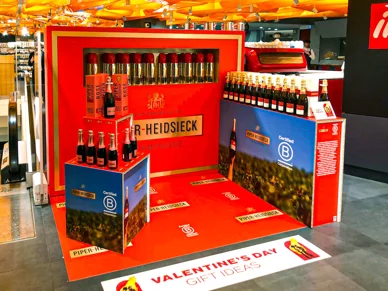 creazione e allestimento Pop-Up Piper Heidsieck a La Rinascente Roma