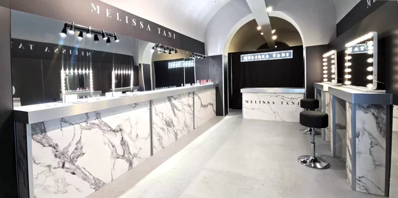 Progettazione e allestimento Arredamento Temporary Store di Roma Melissa Tani