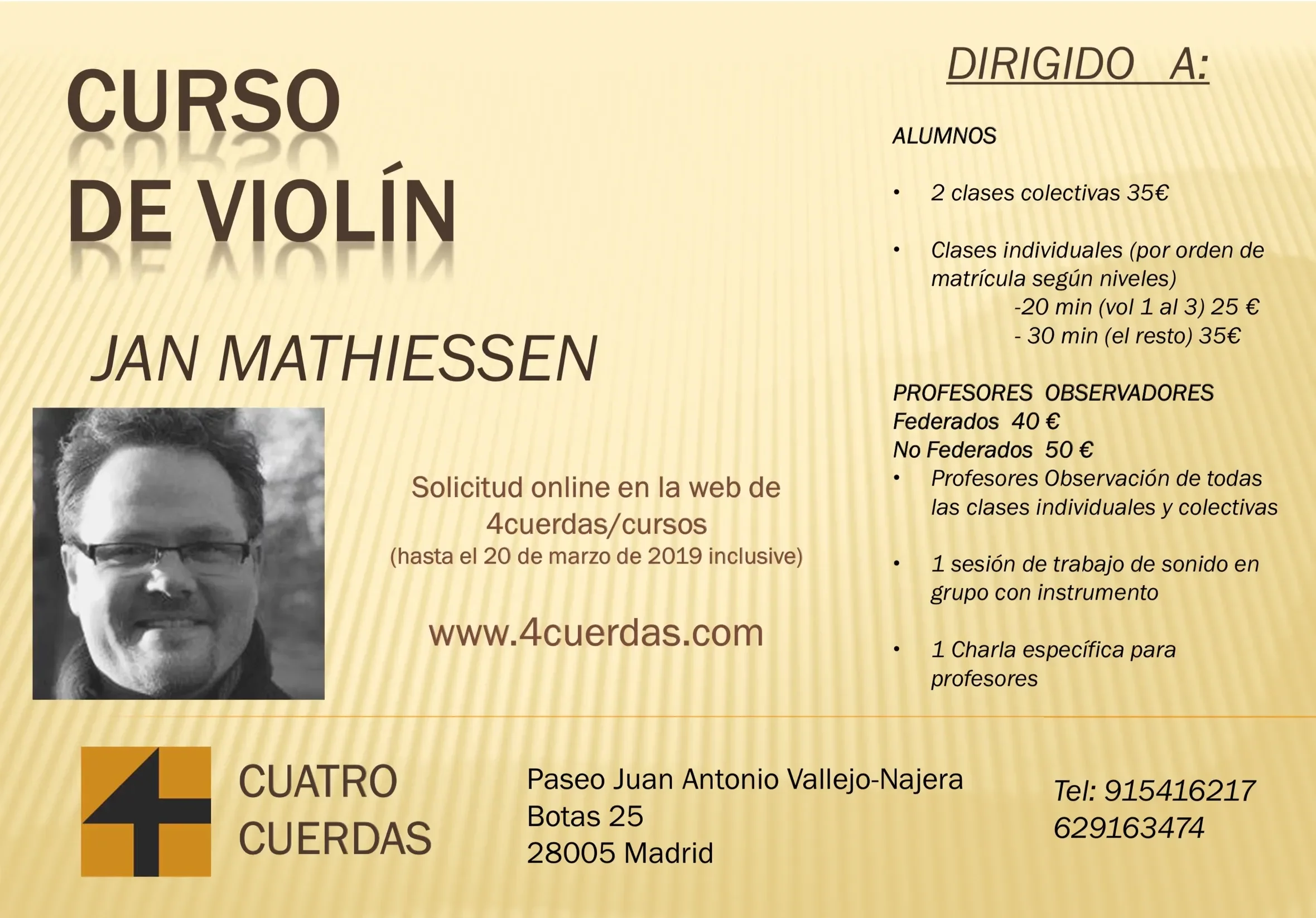 Curso de violín JAN MATHIESSEN Curso de violín JAN MATHIESSEN