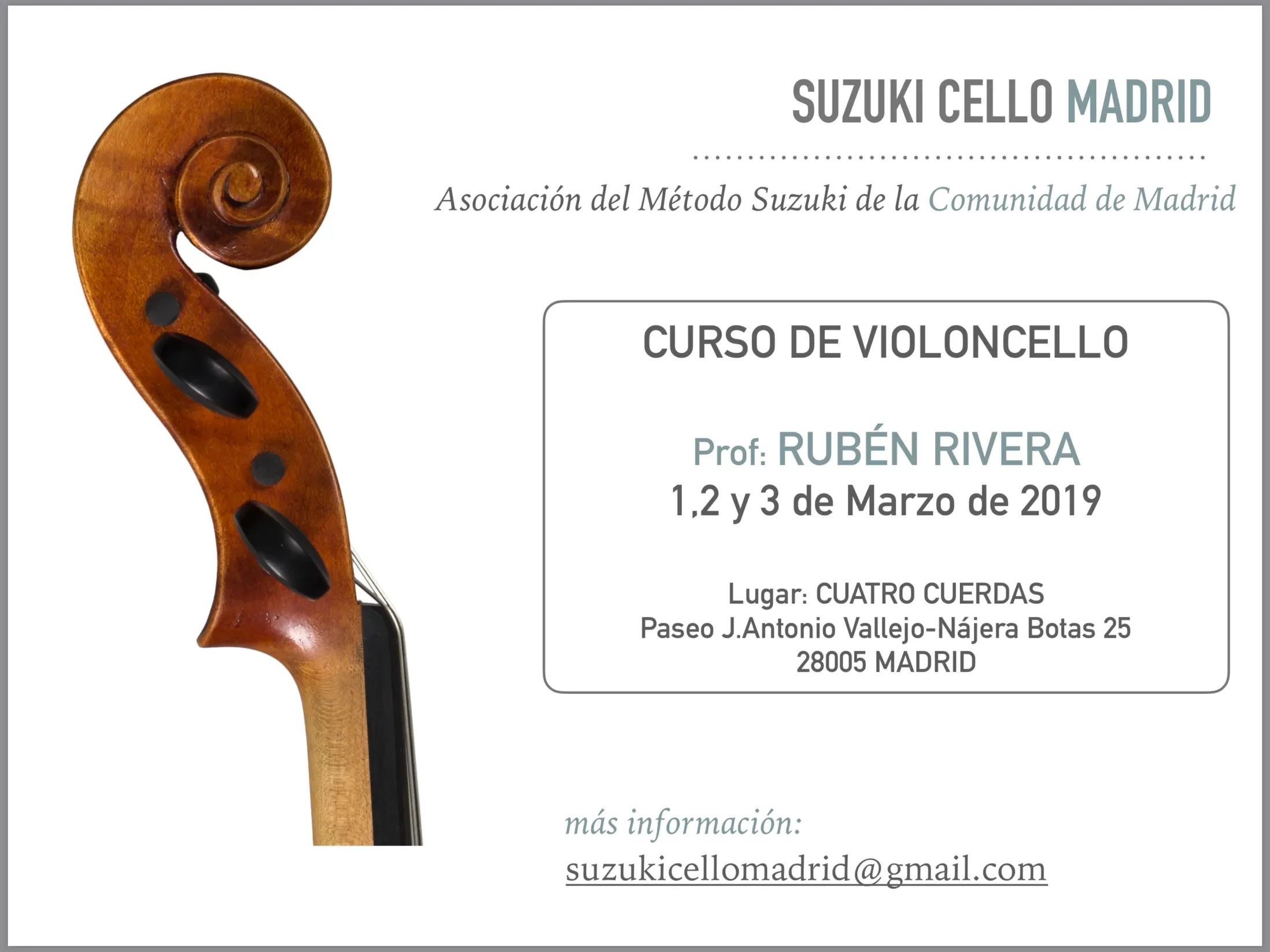 CURSO CELLO EN CUATRO CUERDAS CURSO CELLO EN CUATRO CUERDAS