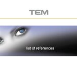 TEM referenze 2016 Referenze